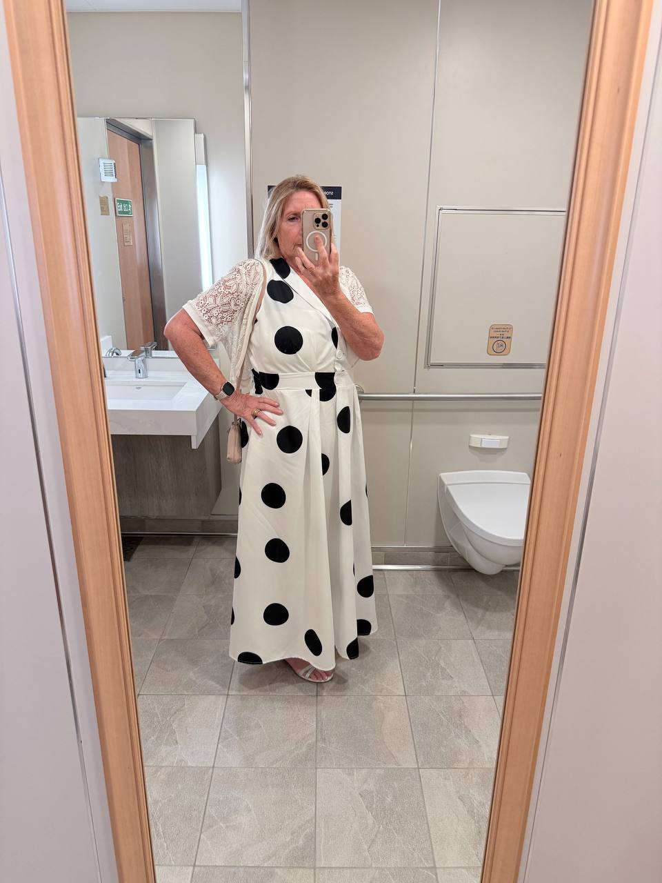Angie in the polka dot dress on Hamburg day