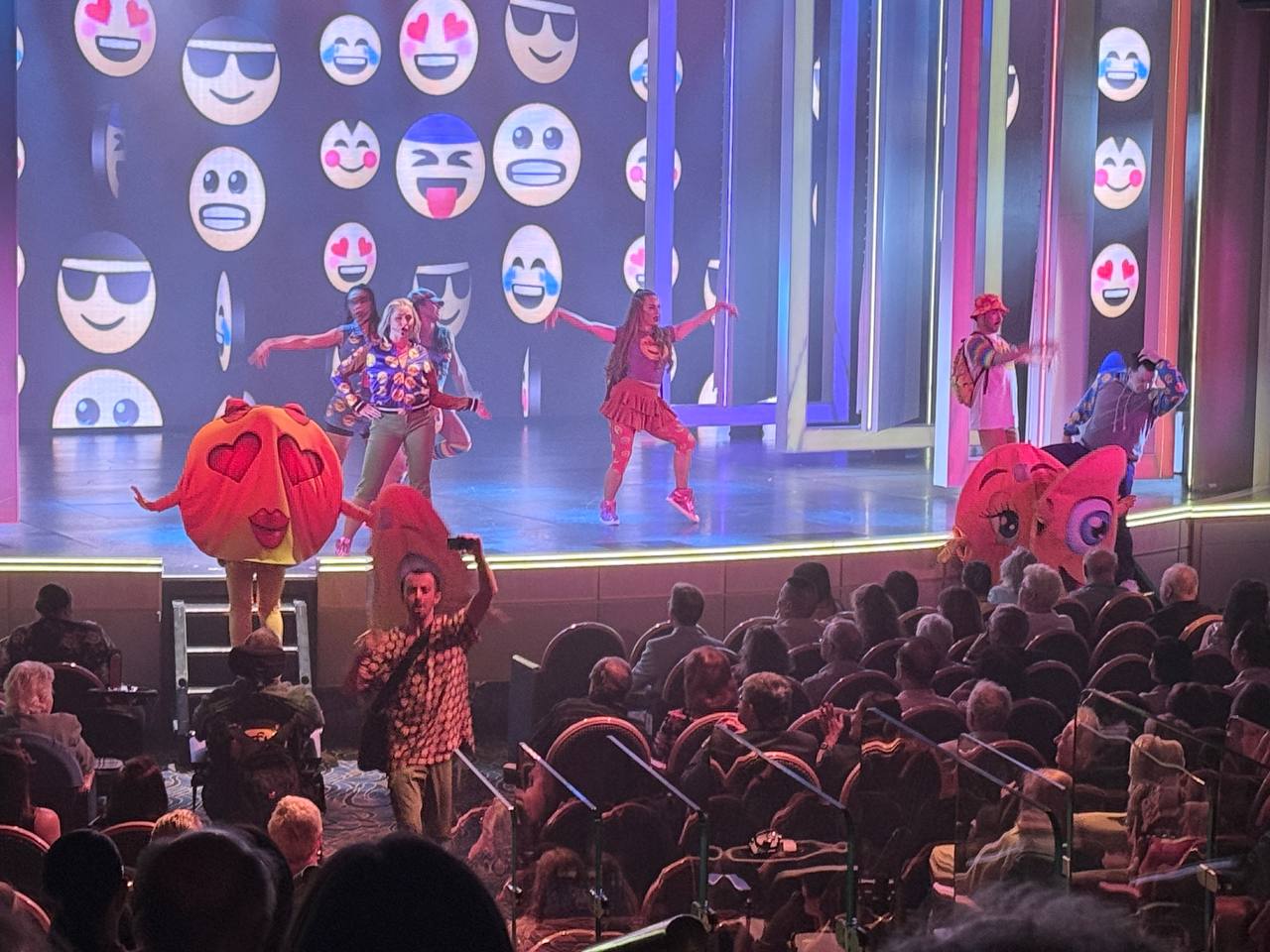 Show with costume characters and dancers