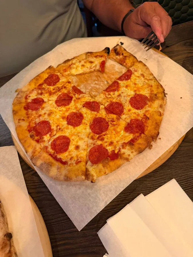 Pepperoni pizza at La Colina