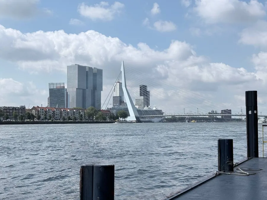 Rotterdam skyline from the water