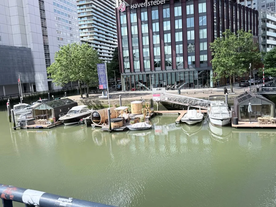 Waterfront canal at Kop van Zuid in Rotterdam